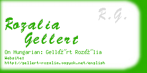 rozalia gellert business card